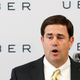 Arizona Governor Doug Ducey speaks at the opening of an Uber customer service center in Phoenix